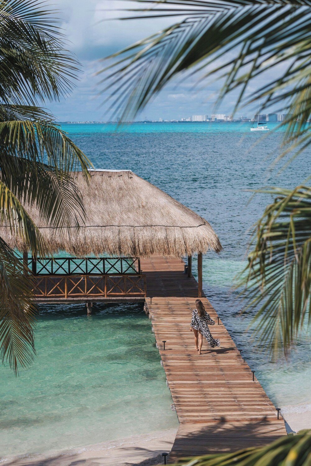 Beachfront area of Almare resort on Isla Mujeres
