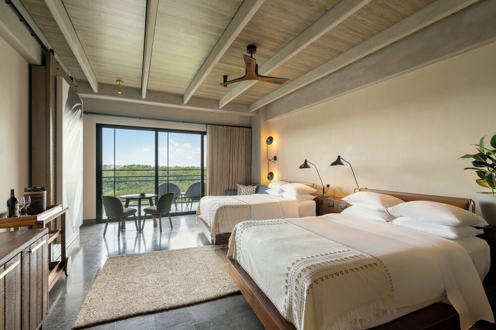 Cabanas e espreguiçadeiras no Atelier Playa Mujeres