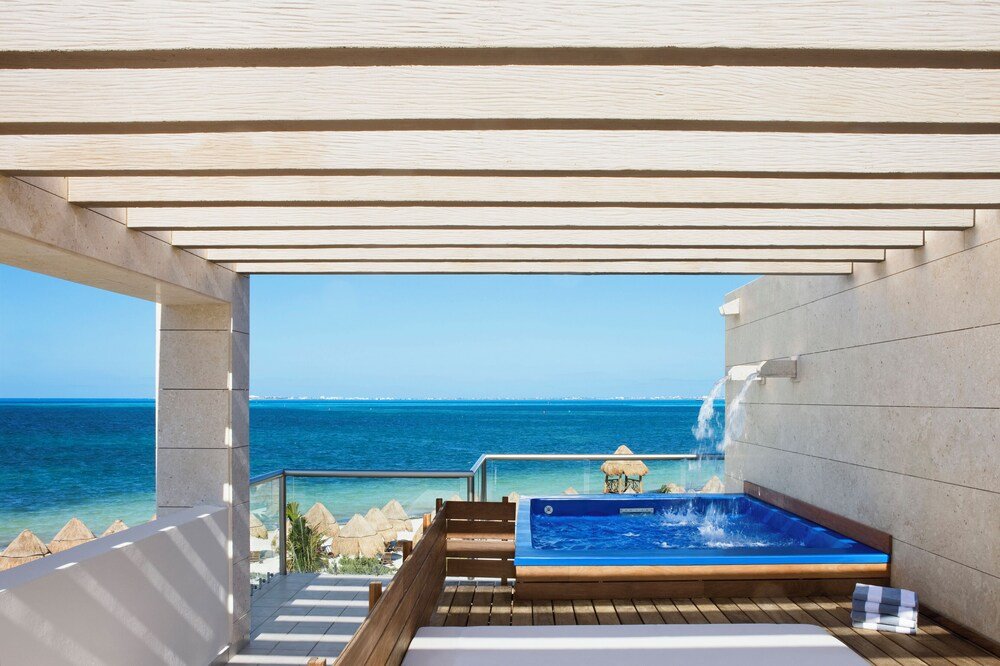 Beachfront view of Beloved Playa Mujeres resort