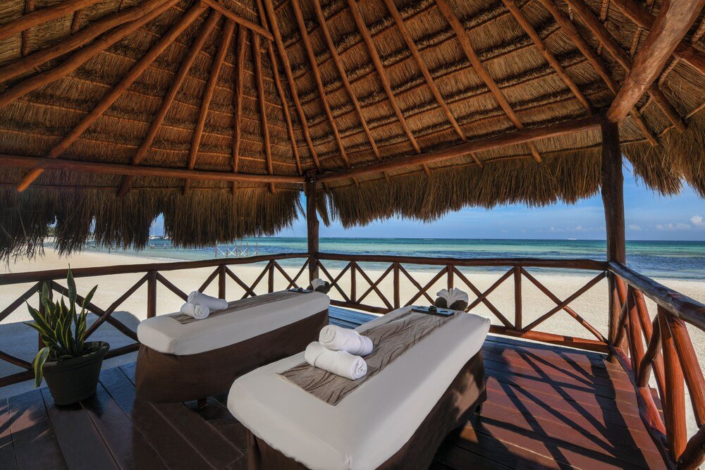 Guest room with balcony at El Dorado Maroma
