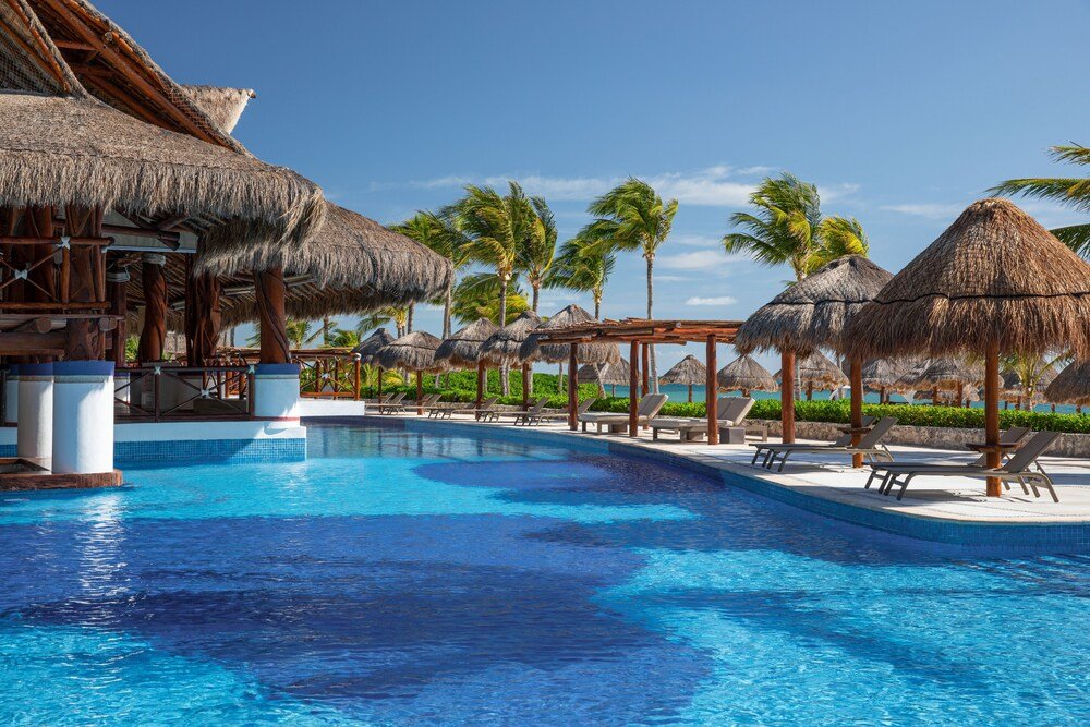 Evening view of Excellence Riviera Cancun resort