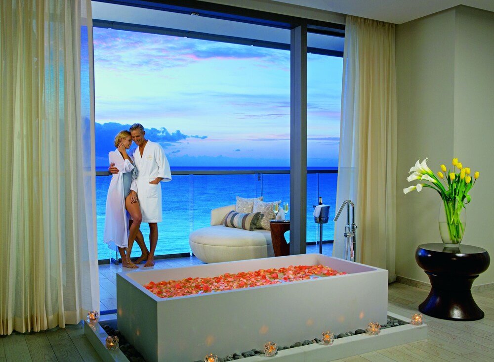 Guest room at Secrets The Vine Cancun adults-only resort